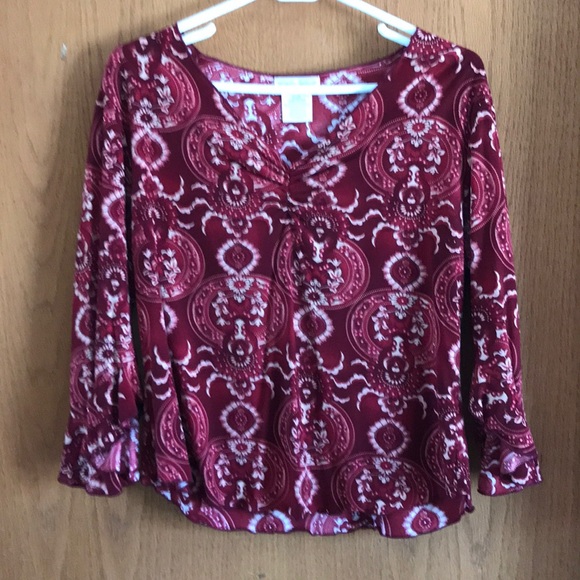 Burgundy stretchy blouse - Picture 1 of 1